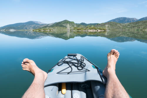 Canoë sur le lac de Aoos // Grèce