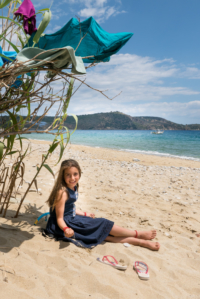 Pause à la plage de Skoutari