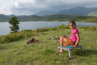 Retour au bivouac du lac de Metsovo