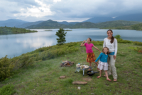 Retour au bivouac du lac de Metsovo