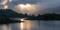 Retour au bivouac du lac de Metsovo